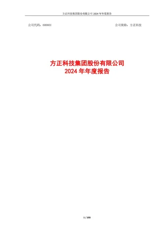 方正科技集团股份有限公司 2024 年年度报告.pdf
